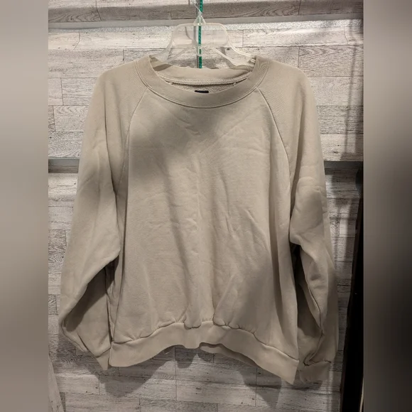 GAP Beige Fleece-Lined Sweatshirt Size Xl - Picture 1 of 5